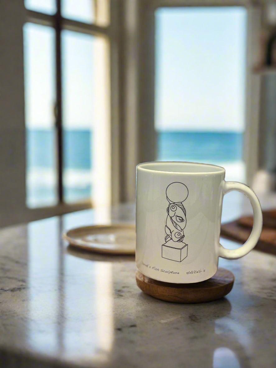 One of a kind fish sculpture mug