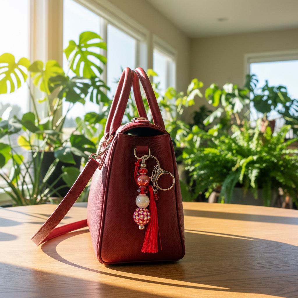 Handmade Beaded Handbag Charm
