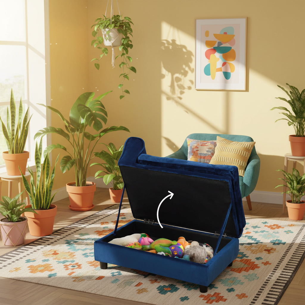 Luxury Small Pet Bed With Hidden Storage