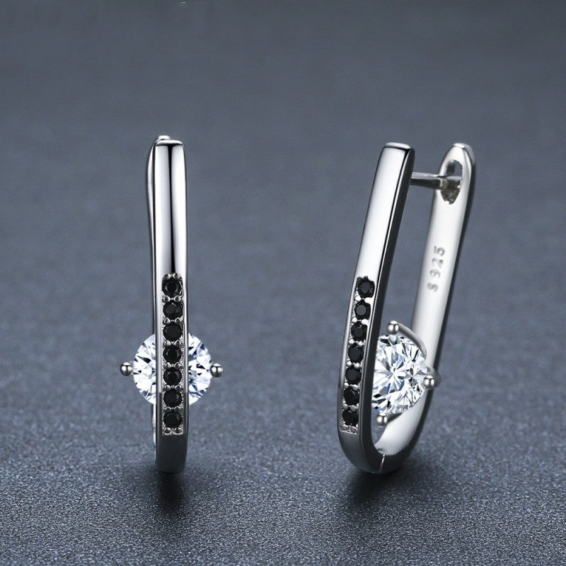 Sterling Silver U-shaped Earrings
