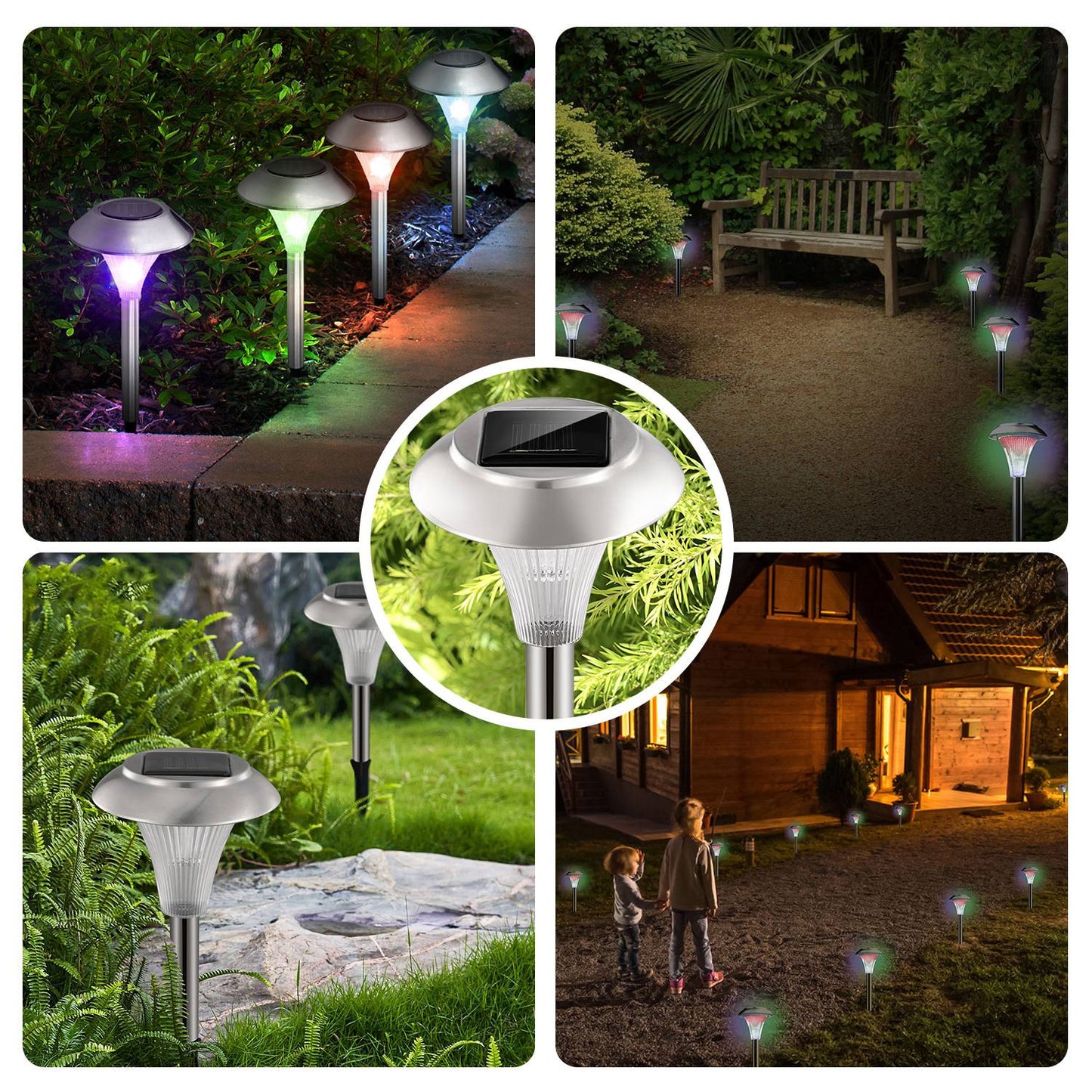 Solar Power Walkway Stake Lights