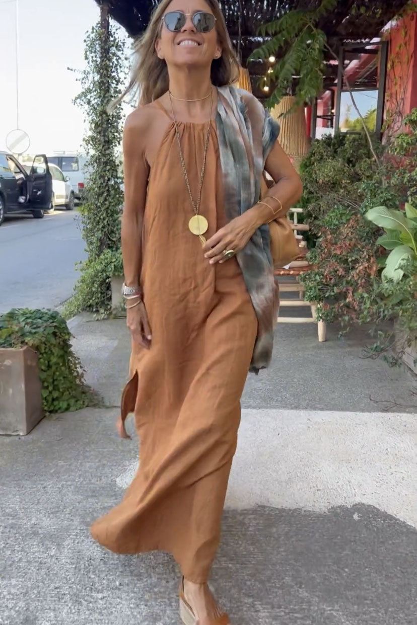 Summer Goddess Halter Dress***