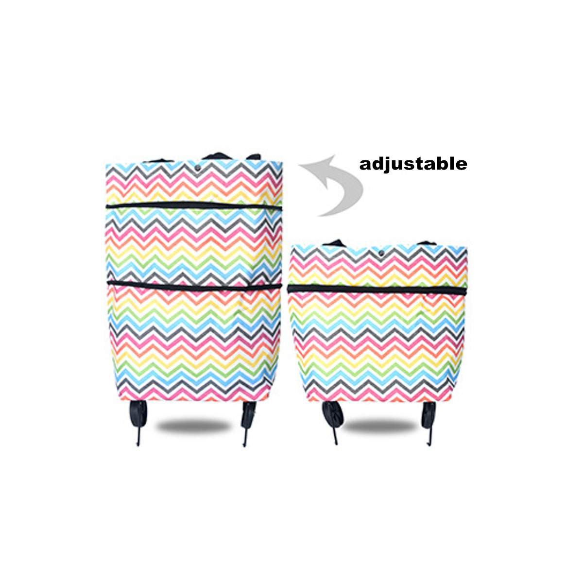 Foldable Shopping Tote with Wheels