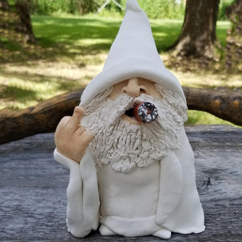 Resin wizard garden gnome
