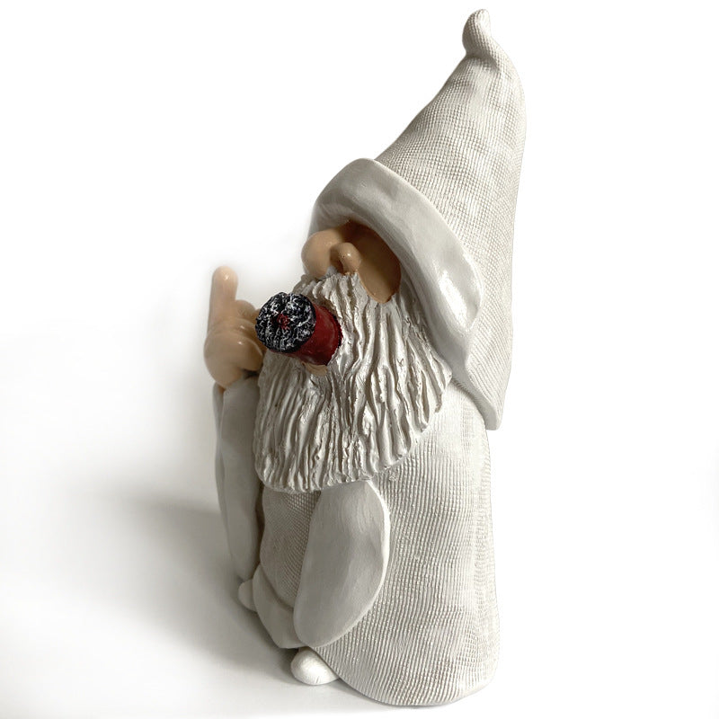 Resin wizard garden gnome