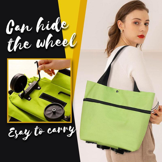 Foldable Shopping Tote with Wheels