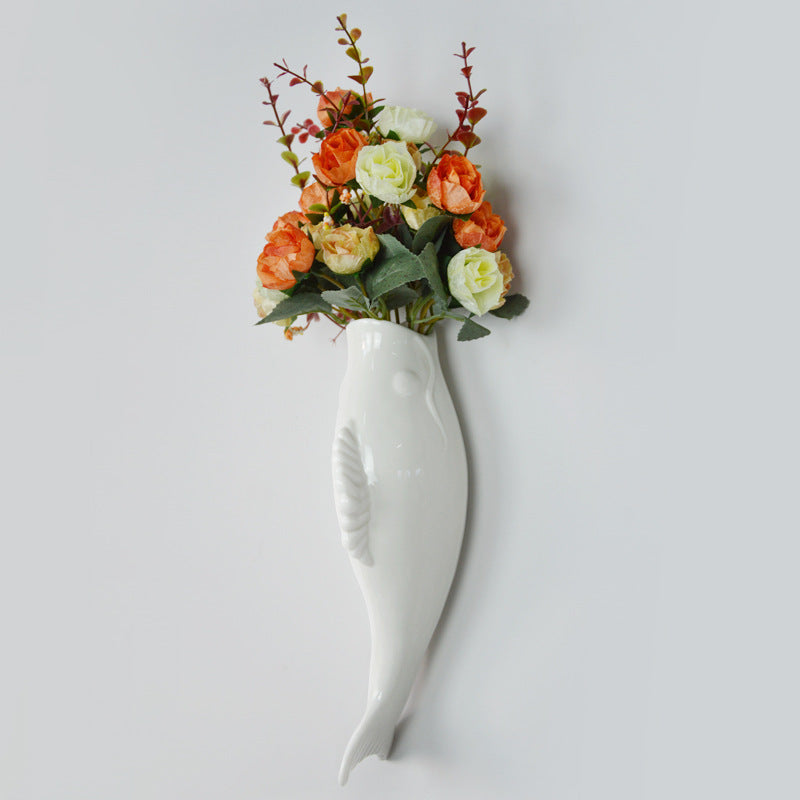 Ceramic Goldfish Wall Vase