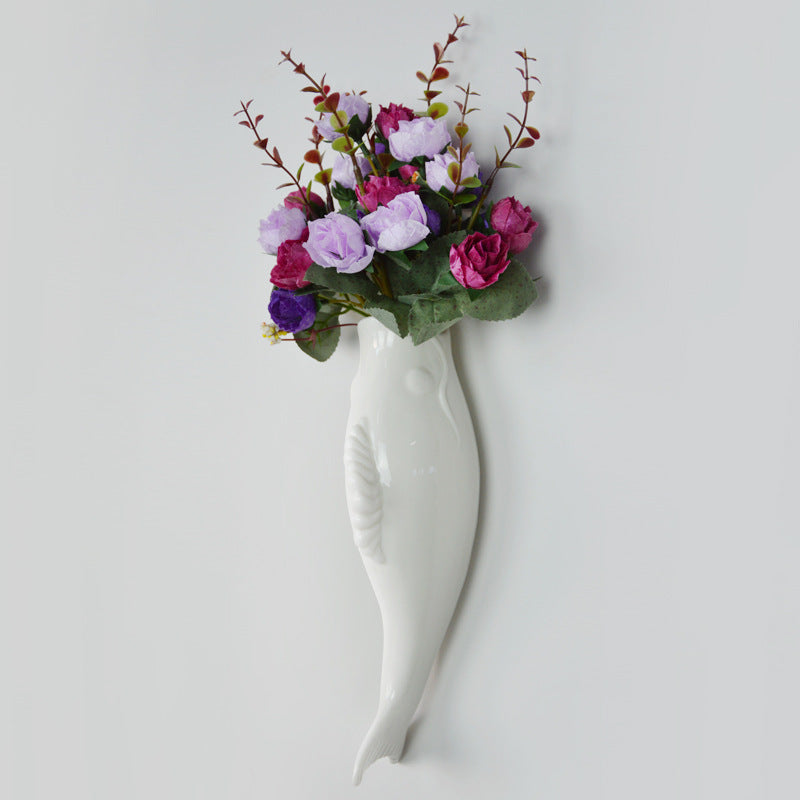 Ceramic Goldfish Wall Vase