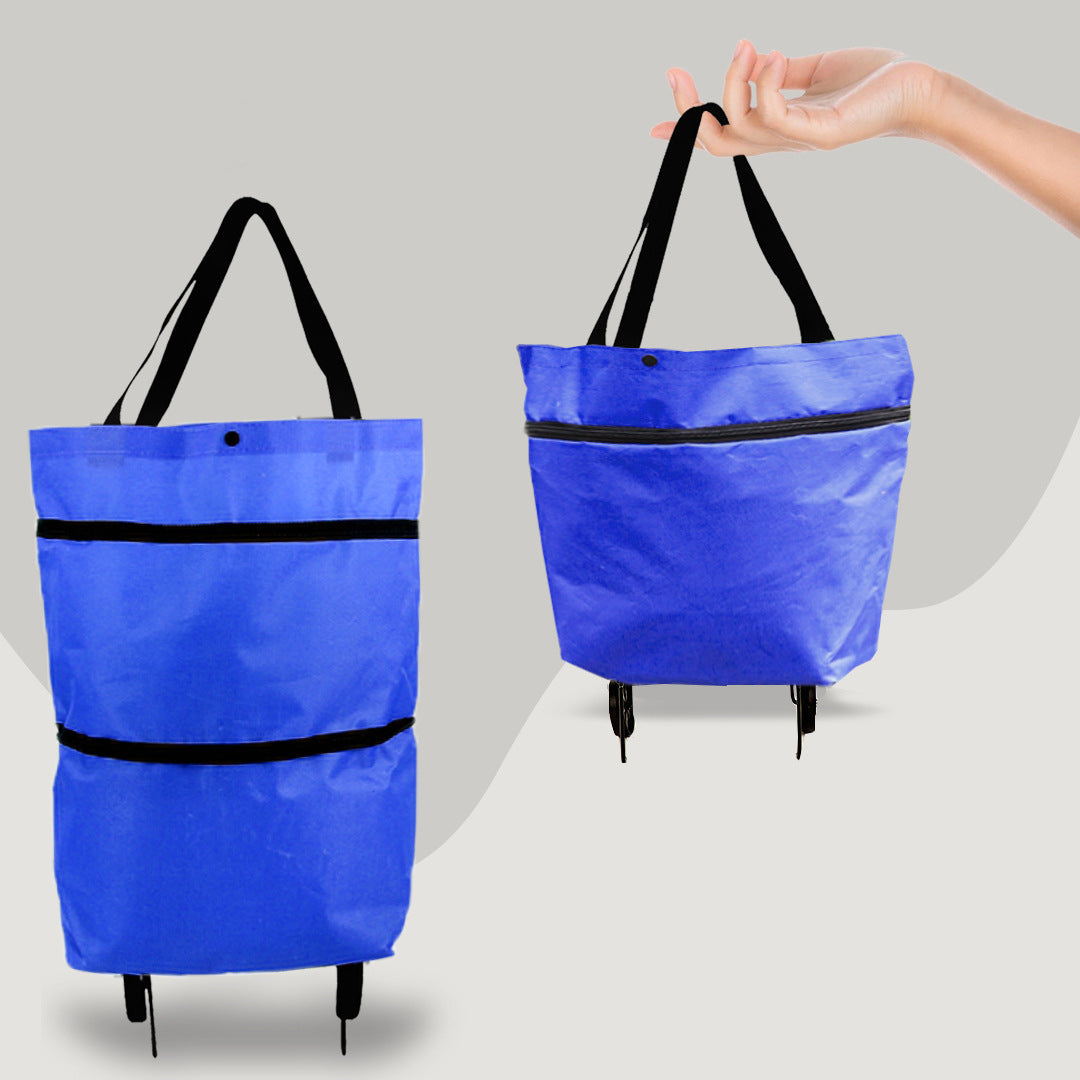 Foldable Shopping Tote with Wheels