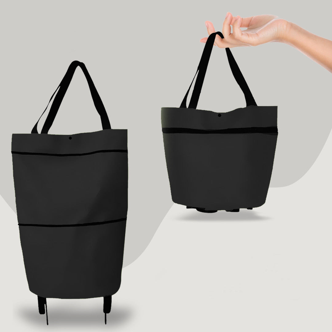 Foldable Shopping Tote with Wheels