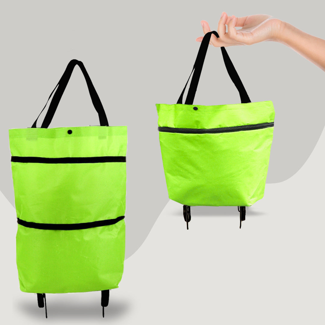 Foldable Shopping Tote with Wheels