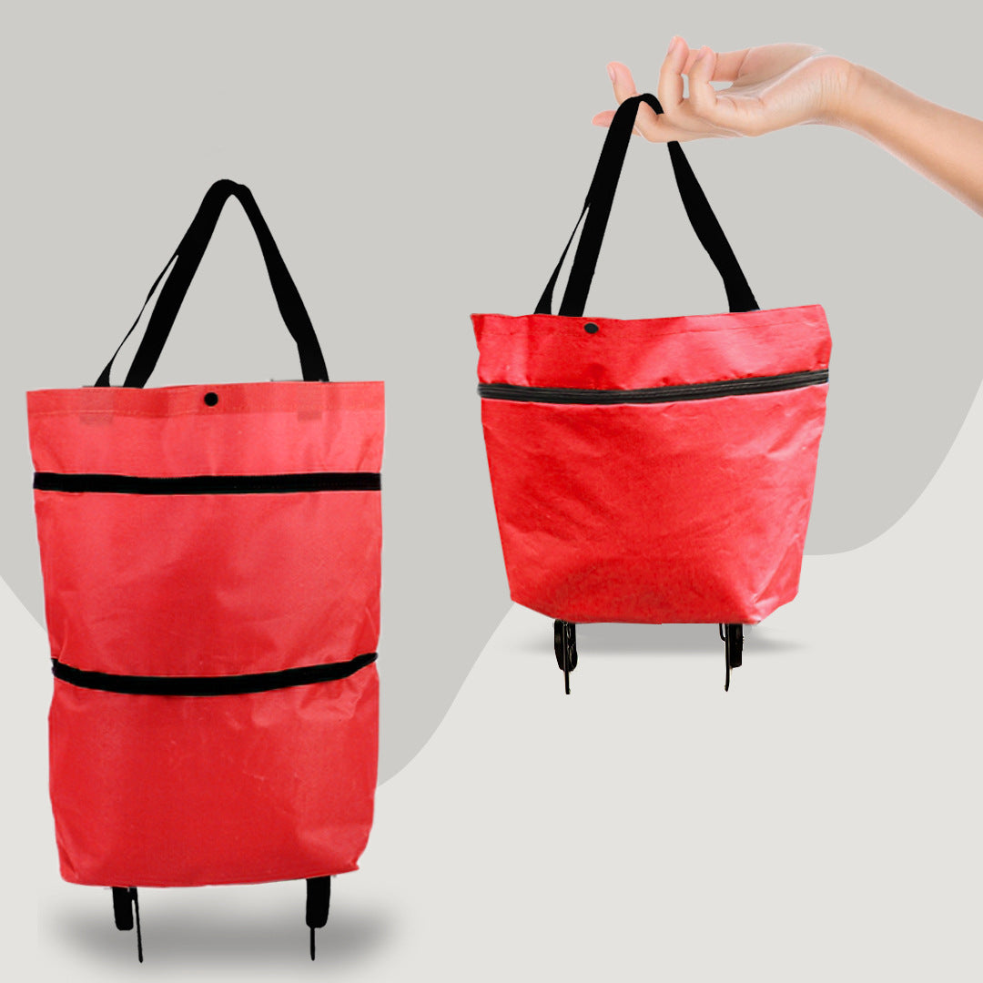 Foldable Shopping Tote with Wheels