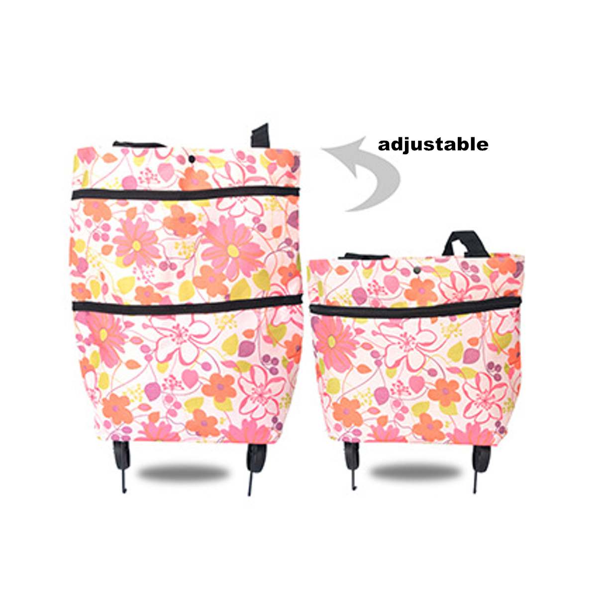 Foldable Shopping Tote with Wheels