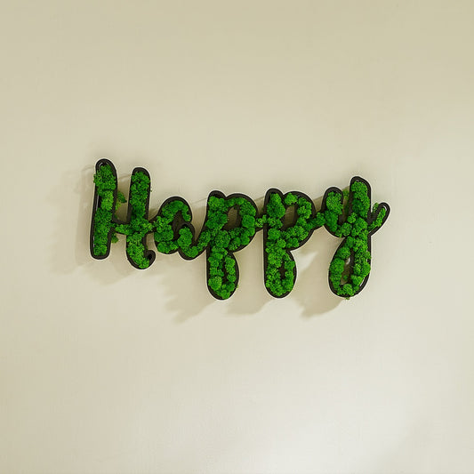 Happy Moss Wall Art