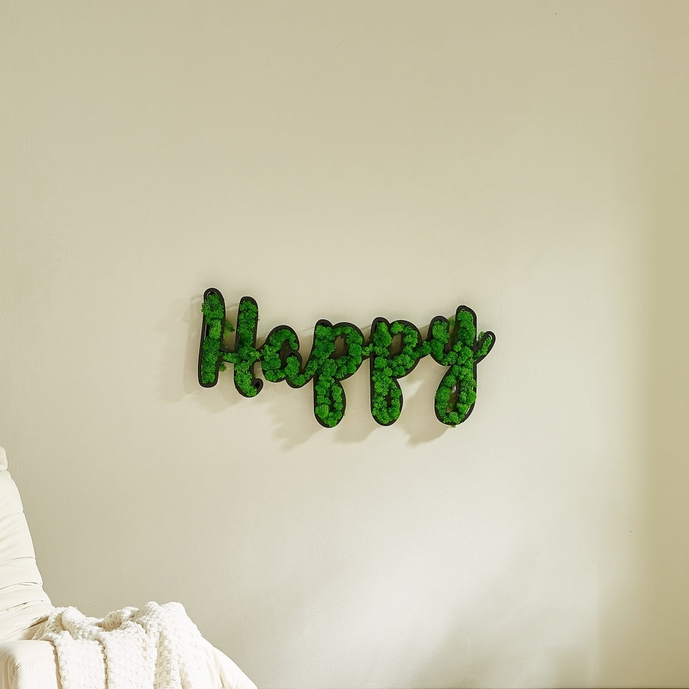 Happy Moss Wall Art