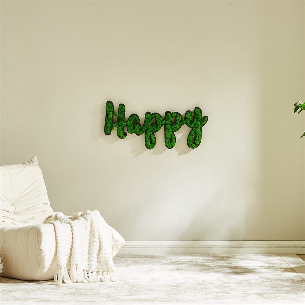 Happy Moss Wall Art