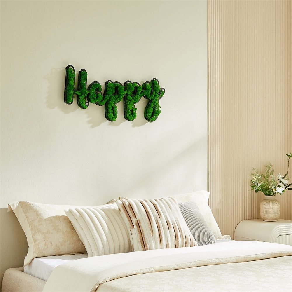 Happy Moss Wall Art