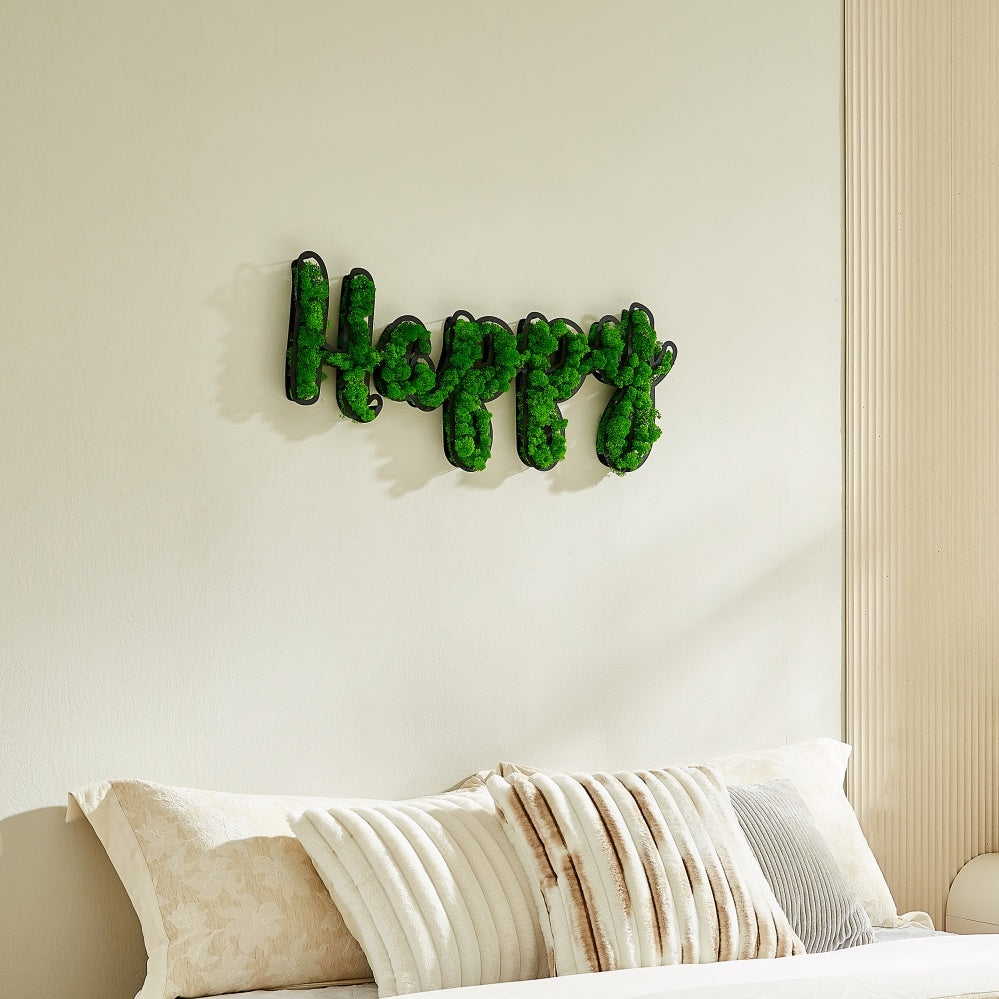 Happy Moss Wall Art