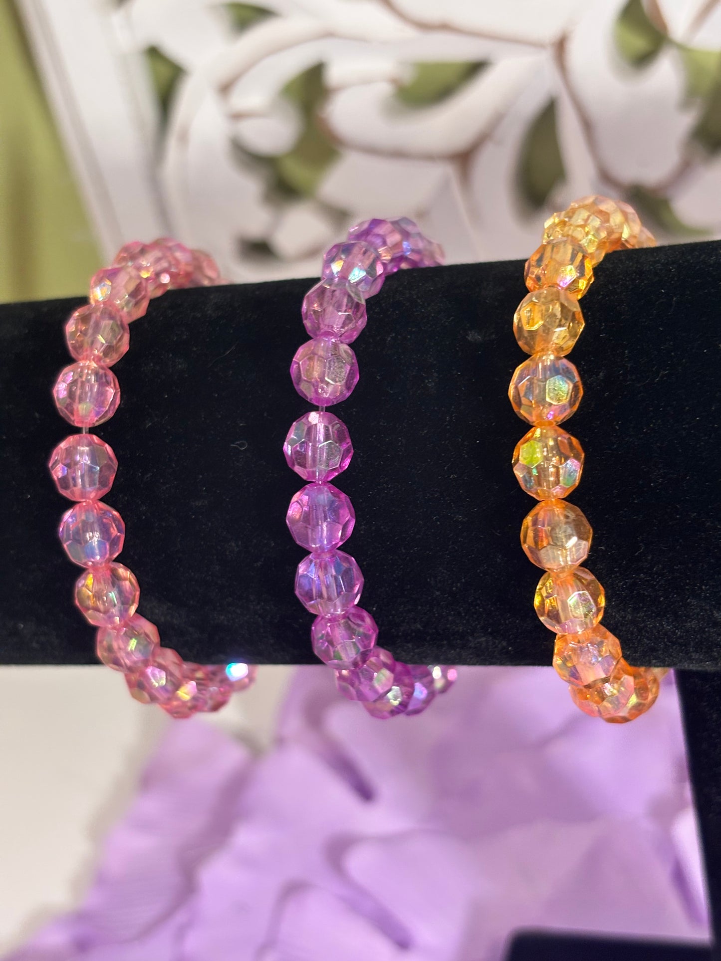 Iridescent Colored Stacking Bracelets