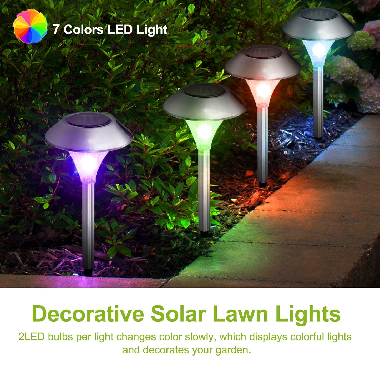 Solar Power Walkway Stake Lights