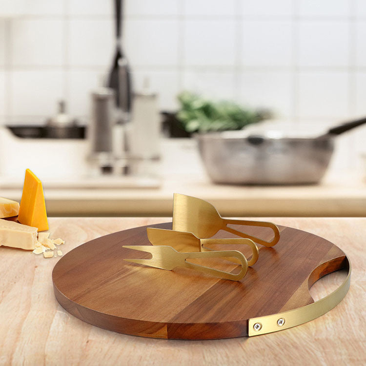 Acacia Wood Cheese Board & Knife set