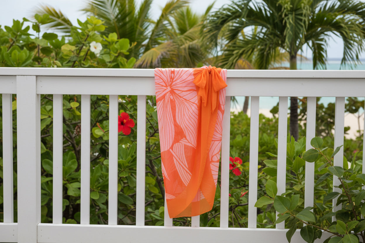 Bow Shoulder Swimsuit & Wrap