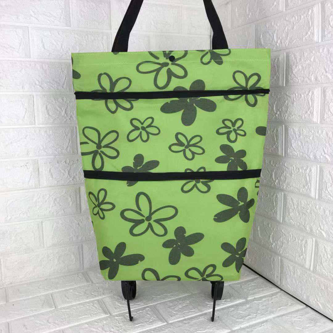 Foldable Shopping Tote with Wheels