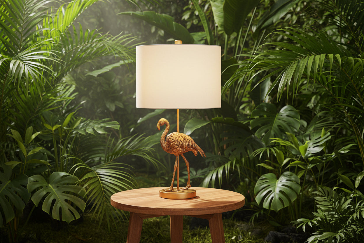 Gold Flamingo Table Lamp