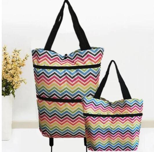 Foldable Shopping Tote with Wheels