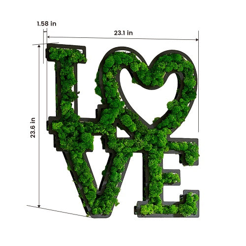 LOVE  Moss Wall Art