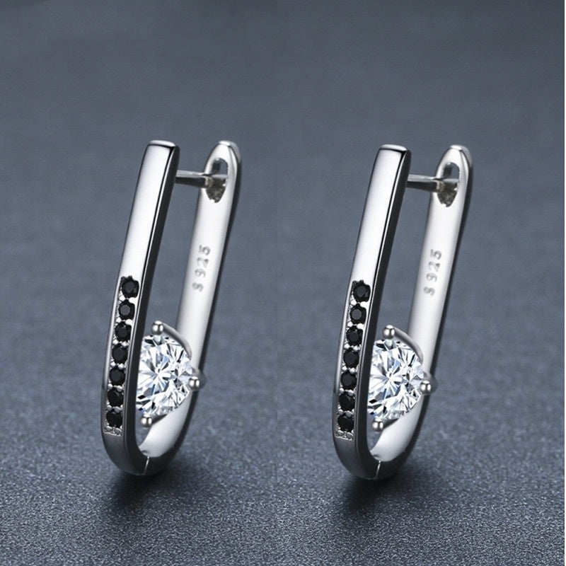 Sterling Silver U-shaped Earrings