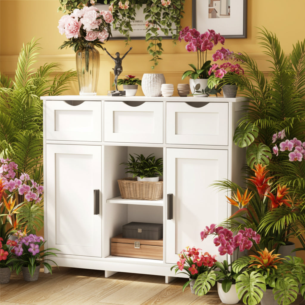 Wooden Console Storage Cabinet