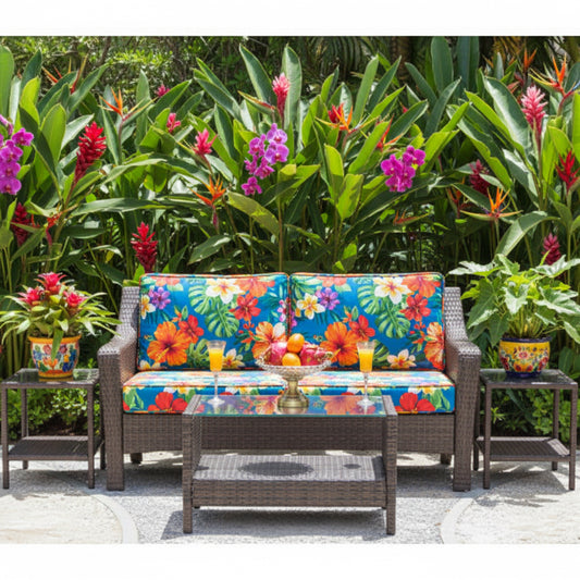 Glass Top Outdoor Coffee Table