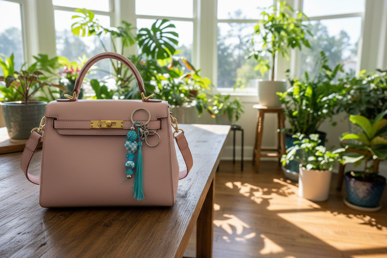 Handmade Beaded Handbag Charm