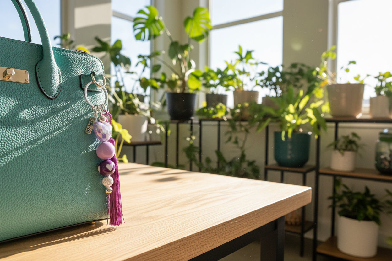 Handmade Beaded Handbag Charm