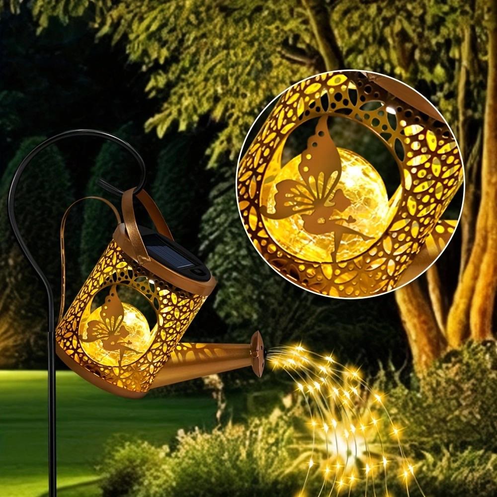 Solar Power Fairy Watering Can Garden Light