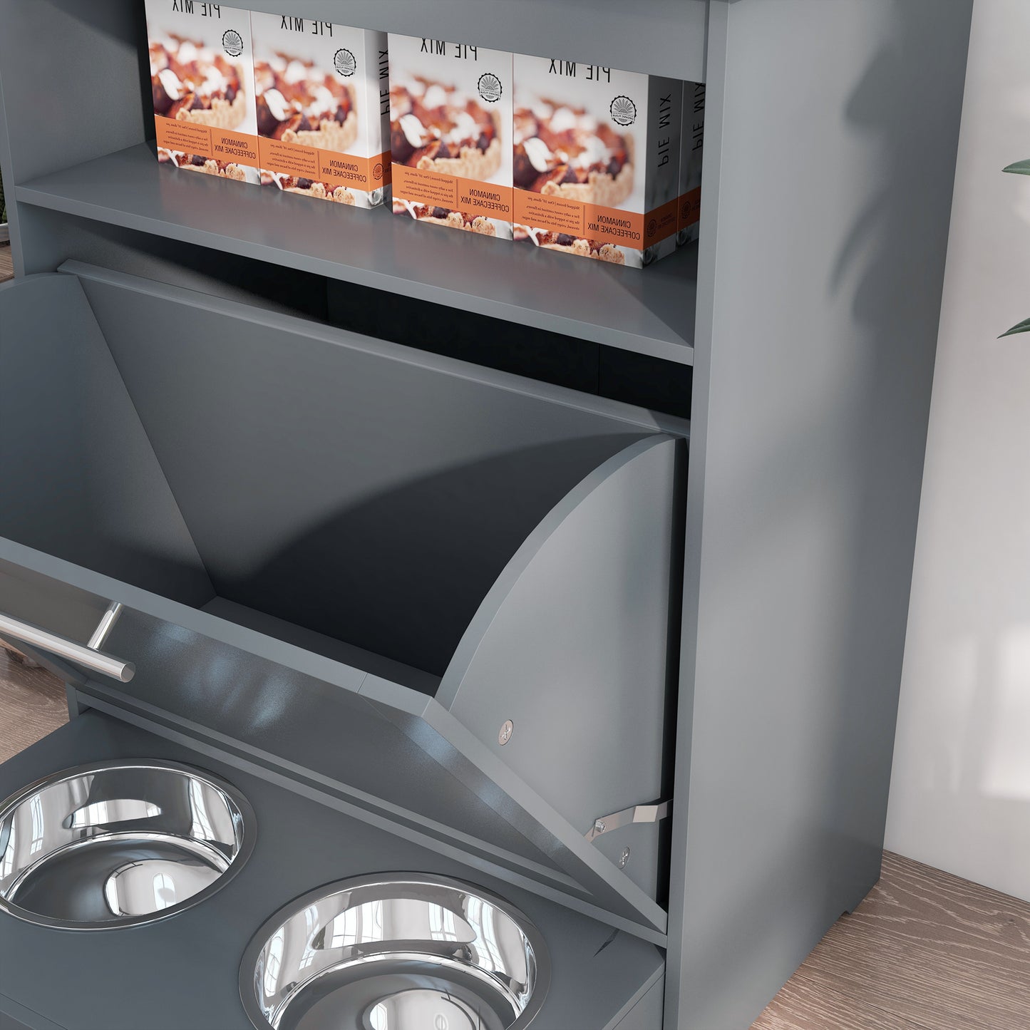Hidden Pet Feeder Cabinet