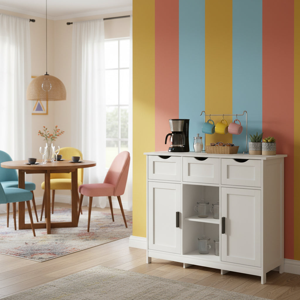 Wooden Console Storage Cabinet