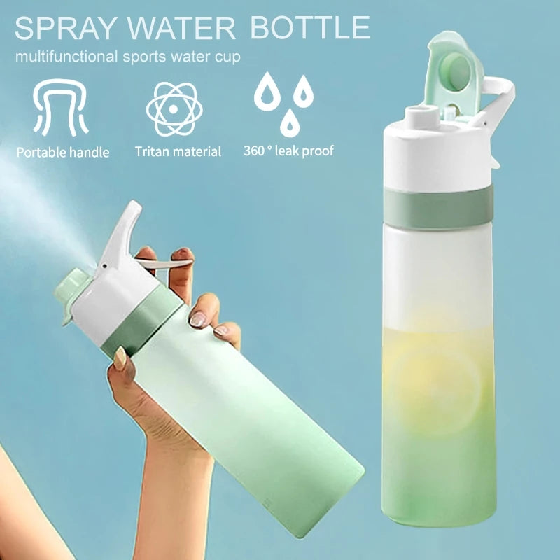 Water bottle with spray feature
