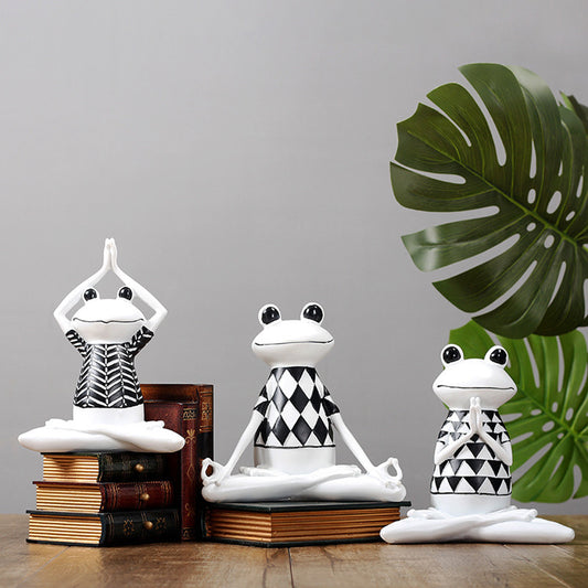 Yoga Frog Figurines