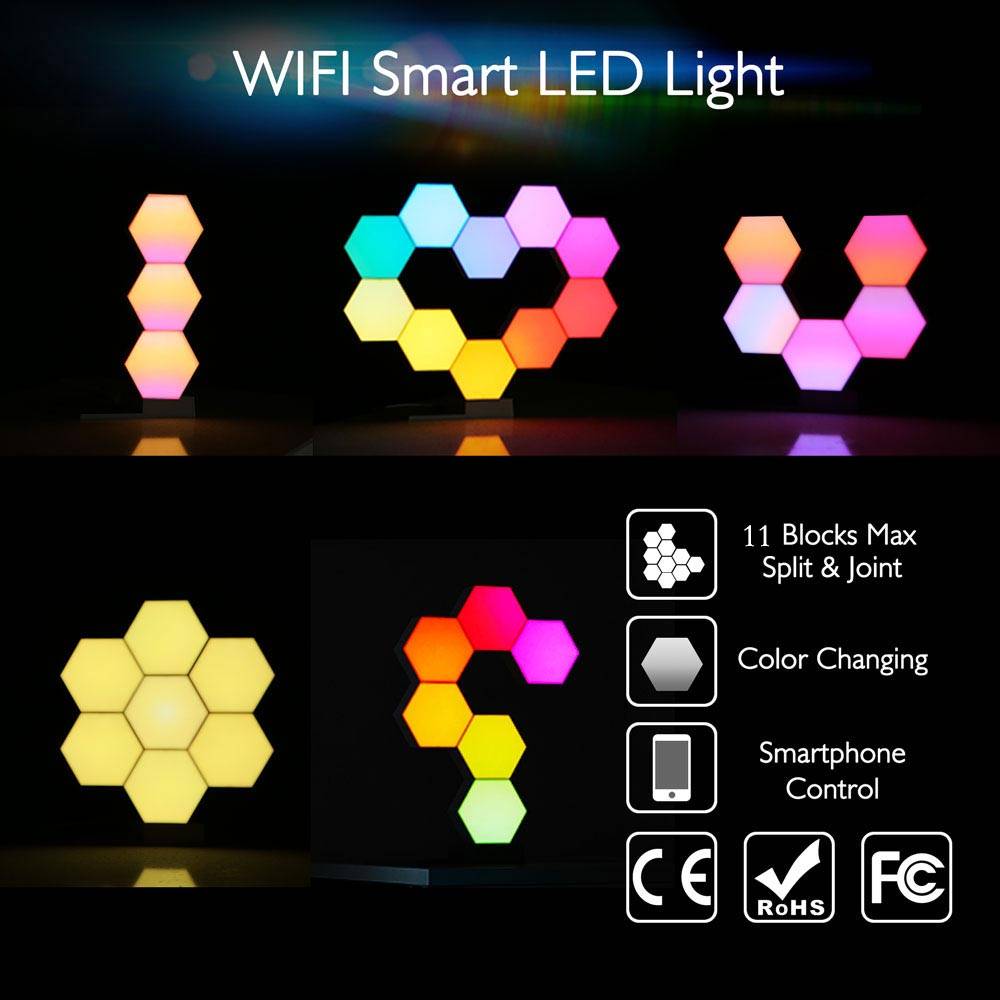 Hexagon Color Changing Smart Lights