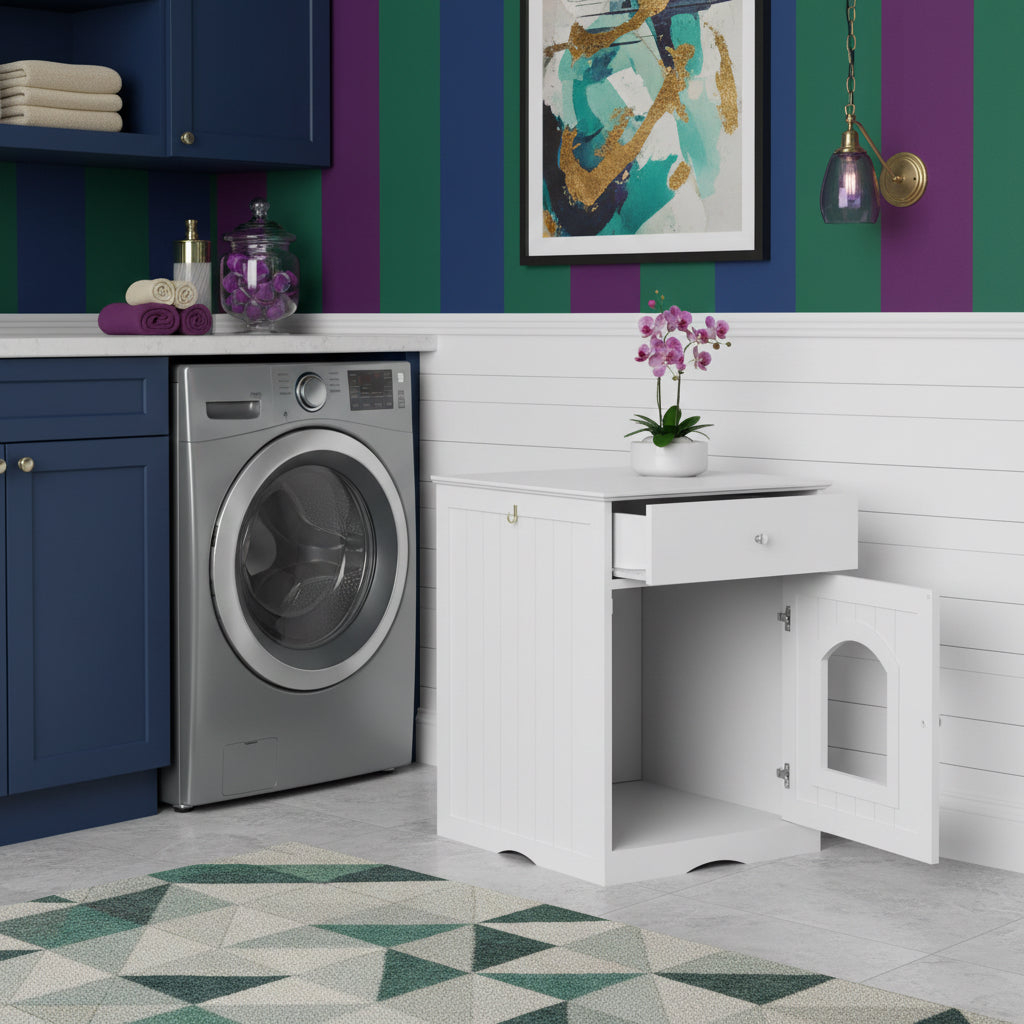 Wooden Litter Box House