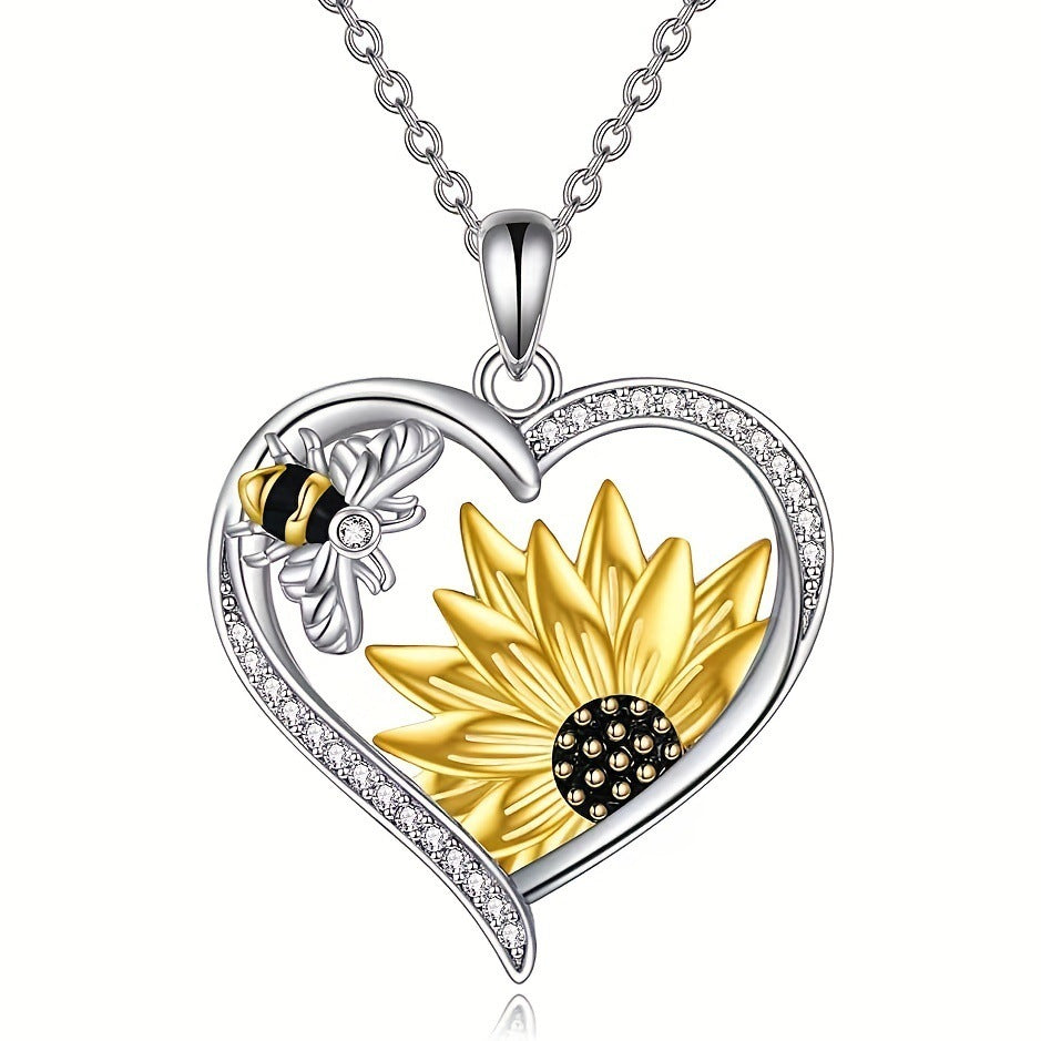 Bee & Sunflower Earrings & Pendant Pair*