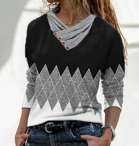 Long Sleeved Cowl Neck Top