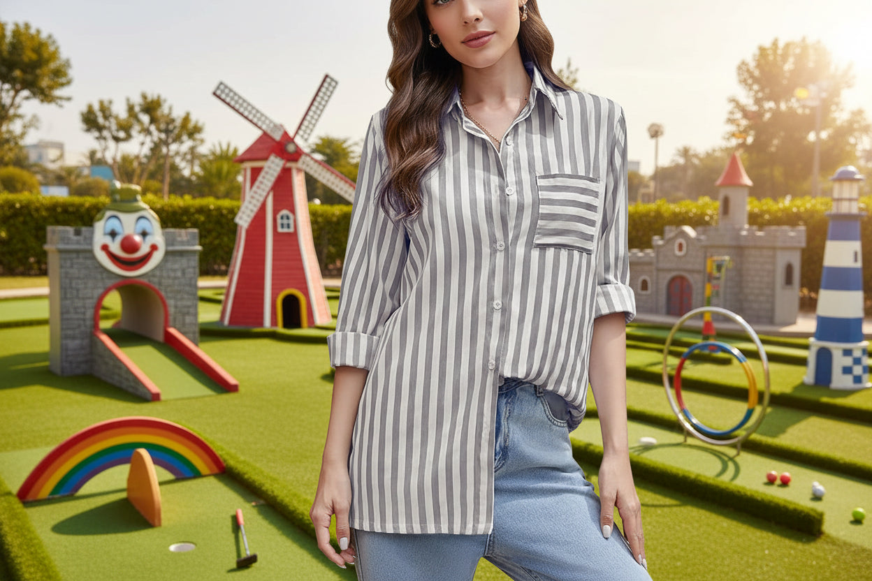 Candy Striper Button Down