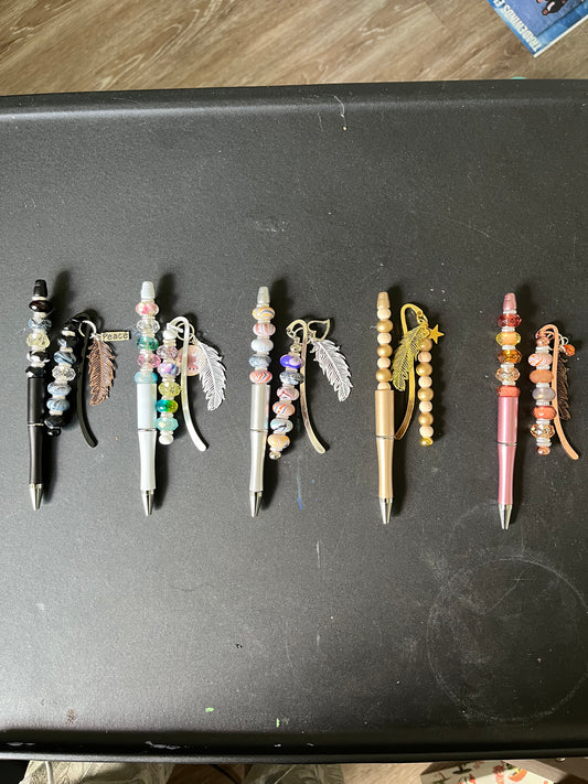 Bookmarks and Pen with Feather